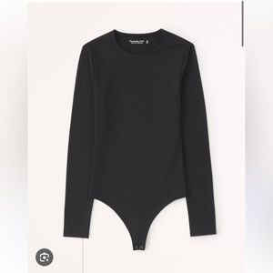 Abercrombie long sleeve seamless fabric crew bodysuit